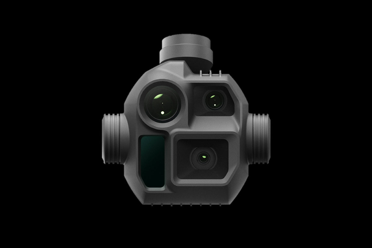 A 4/3-os mérőkamera és a két tele kamera – hivatalos DJI-fotó