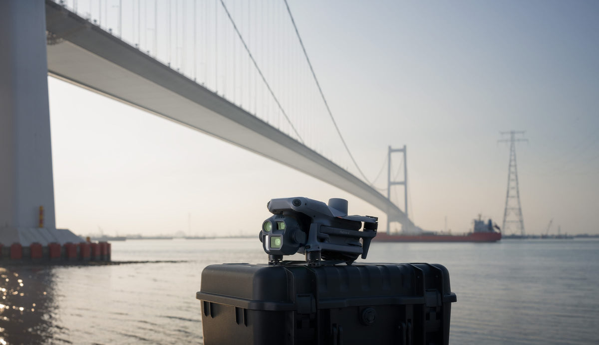 Bevetés előtt, a híd lábánál – hivatalos DJI-fotó